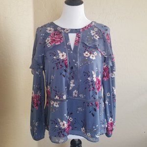 WHBM floral blouse